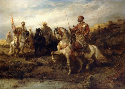 Guerriers arabes à cheval - Adolf Schreyer
