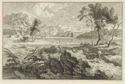 Paysage arcadien avec rochers et rivière
Paysages italiens et allemands (série) - Adolf van der Laan
