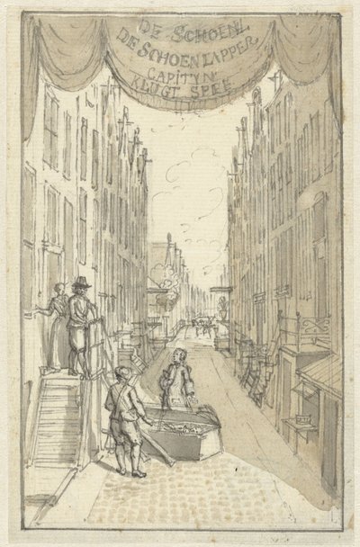 Projet pour la page de titre de la pièce De Schoenlapper-Capityn - Adolf van der Laan
