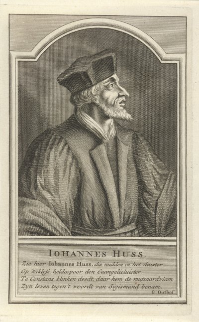 Portrait de John Hus, c. 1710 - Adolf van der Laan