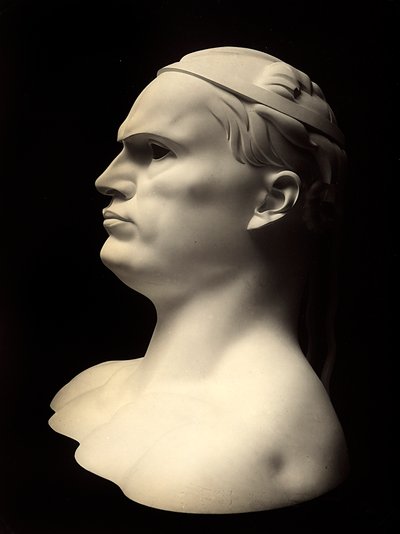 Buste représentant le portrait de Benito Mussolini, œuvre d