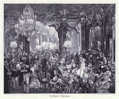 Souper de bal - Adolph Friedrich Erdmann von (after) Menzel