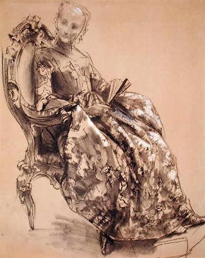 Étude de la princesse Amalie de Prusse - Adolph Menzel