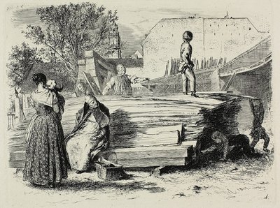Planche quatre, de Radierversuche - Adolph Menzel