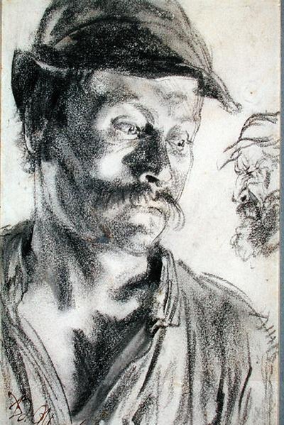 Étude pour Les quincailliers - Adolph Menzel