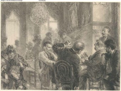 Le jeu de cartes - Adolph Menzel