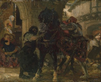 Le chevalier dans la forge, 1865 - Adolph Menzel
