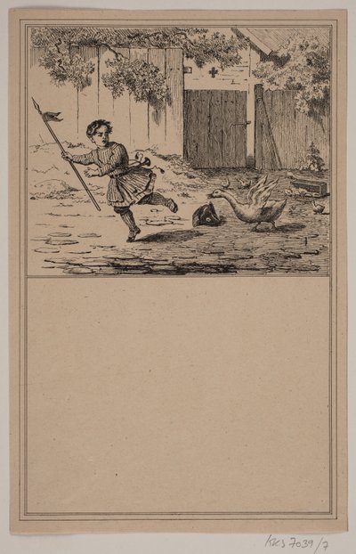 Le brave héros. No. 6 dans Chr. Winther et M. Rørbye, "25 Images pour petits enfants" - Johan Adolph Kittendorff