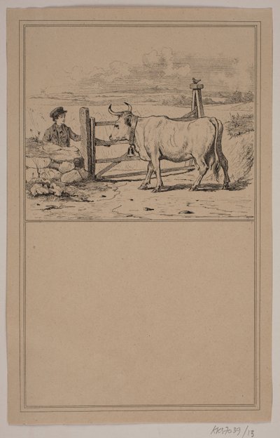 La fille et le garçon. N° 12 dans Chr. Winther et M. Rørbye, "25 images pour petits enfants" - Johan Adolph Kittendorff