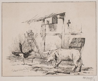 La pie et le cochon - Johan Adolph Kittendorff