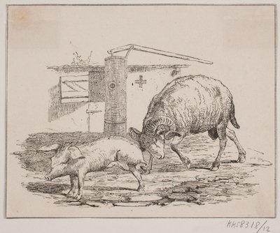 Le bélier et le cochon - Johan Adolph Kittendorff