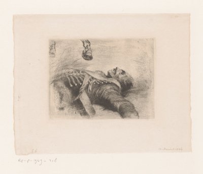 Hussard mort - Adolph Menzel