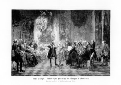 Frédéric le Grand Concert à Sanssouci, 1852, 1900 - Adolph Menzel