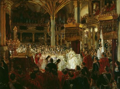 Le Couronnement de Guillaume Ier comme roi de Prusse au château de Königsberg en 1861, 1861 - Adolph Menzel