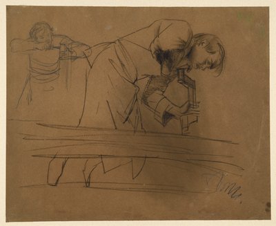 Menuisier travaillant avec une perceuse et un ciseau - Adolph Menzel