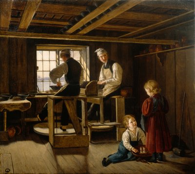 Un atelier de potiers - Adolph Tidemand