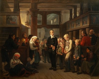 Un examen - Adolph Tidemand