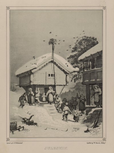 Illustration du livre Norge fremstillet i Tegninger par Asbjørnsen, P.Chr. et publié par Chr. Tønsberg (no, 1848) - Adolph Tidemand
