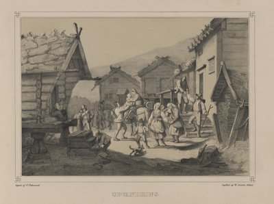 Illustration du livre Norge fremstillet i Tegninger par Asbjørnsen, P.Chr. et publié par Chr. Tønsberg (no, 1848) - Adolph Tidemand