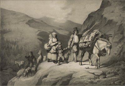 Illustration du livre Norge fremstillet i Tegninger par Asbjørnsen, P.Chr. et publié par Chr. Tønsberg (no, 1848) - Adolph Tidemand