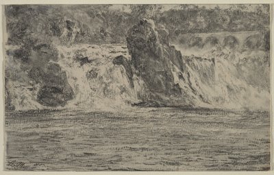 Chutes du Rhin à Schaffhausen (Rheinfall von Schaffhausen) - Adolph Menzel