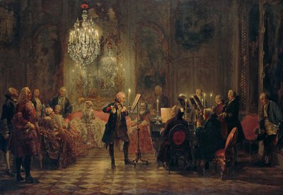 Concert de flûte de Frédéric le Grand à Sanssouci - Adolph Menzel