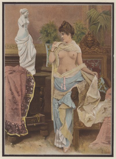 Femme se comparant à une statue de Vénus de Milo - Adolphe Frederic Lejeune