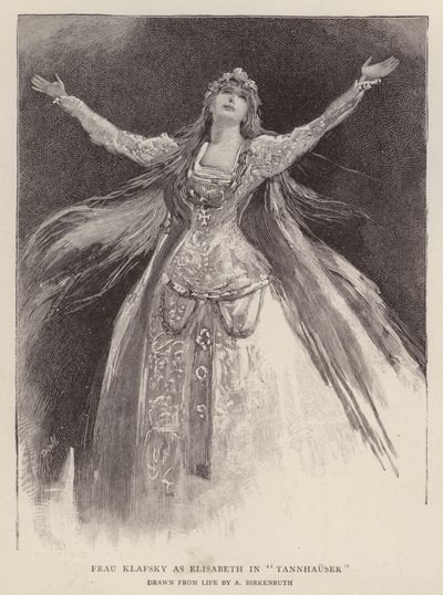 La soprano hongroise Katharina Klafsky en Elisabeth dans l
