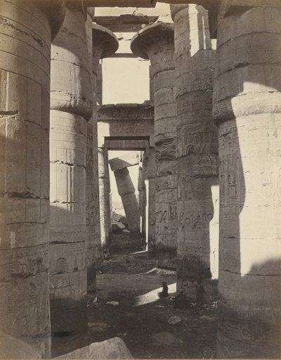 Haute-Égypte, Salle Hypostyle à Karnak - Adolphe Braun