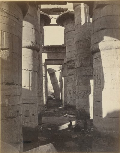 Haute-Egypt, Salle Hypostyle à Karnak - Adolphe Braun