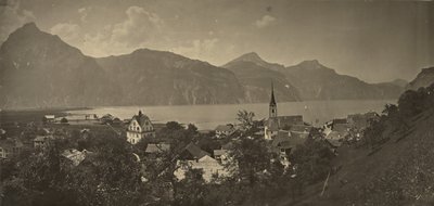 Vue de Flüelen, en Suisse - Adolphe Braun