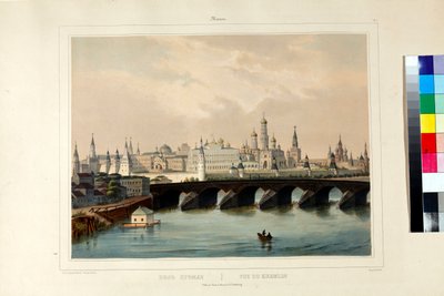 Vue du Kremlin de Moscou - Adolphe Cuvillier
