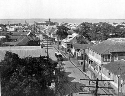 Old King Street regardant vers le sud, Kingston, Jamaïque, vers 1905 - Adolphe Duperly and Son