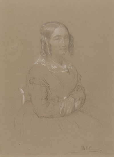 Portrait de dame - Adolphe Felix Cals