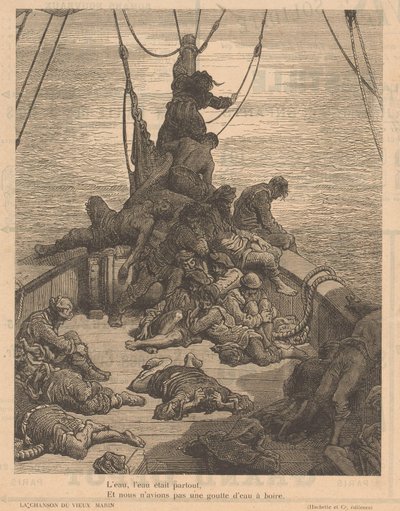 Navire avec équipage souffrant (La chanson du vieux marin) - Adolphe François Pannemaker (possibly)