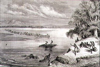 Traversée du fleuve Colorado dans les années 1860 - Adolphe Gusman
