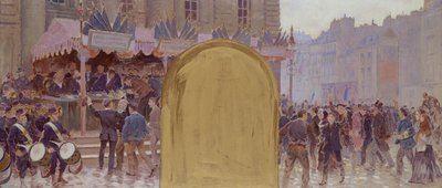 Enrôlement des volontaires, Place du Panthéon - Adolphe Gustave Binet