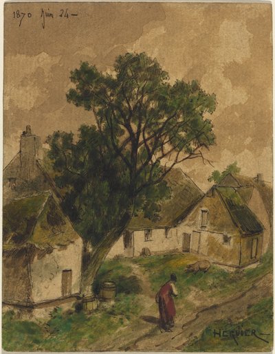 Cour de ferme - Adolphe Hervier