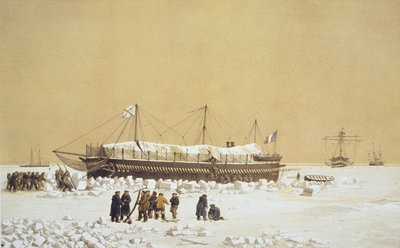 Batterie flottante La Tonnante dans la glace devant Kil-Bouroun, de Nos Souvenirs de Kil-Bouroun pendant l