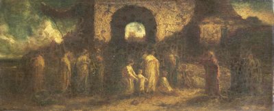 Le Christ bénit les enfants - Adolphe Joseph Thomas Monticelli