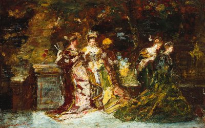 Fête Galante, c.1870 - Adolphe Joseph Thomas Monticelli