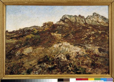 Paysage de collines (le massif du Garlaban en Provence) - Adolphe Joseph Thomas Monticelli