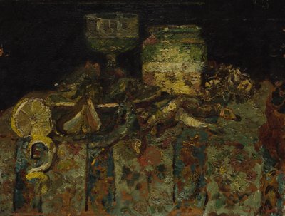 Nature morte : Huîtres, Poissons, c. 1880 - Adolphe Joseph Thomas Monticelli