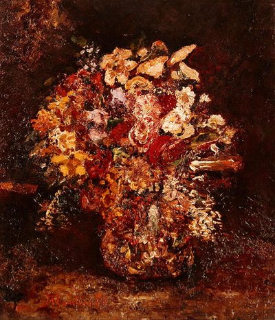 Vase de fleurs, vers 1878-80 - Adolphe Joseph Thomas Monticelli