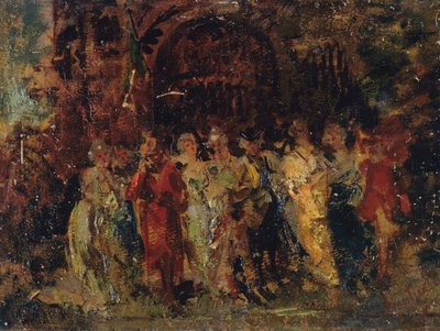 Procession de mariage - Adolphe Joseph Thomas Monticelli