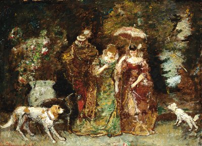 Une réunion dans les bois - Adolphe Joseph Thomas Moticelli