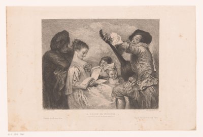 Groupe musical (La leçon de musique) - Adolphe Lalauze