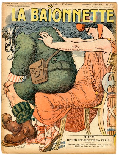 Couverture de La Baïonnette, Satirique en Couleurs - Adolphe Leon Willette