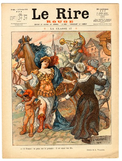 Couverture de « The Red Laughter », satirique en couleurs - Adolphe Leon Willette