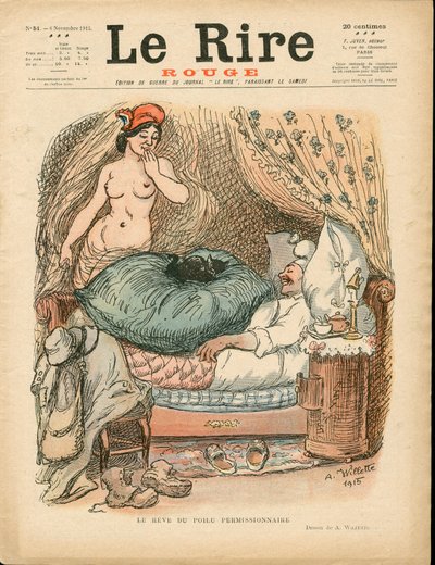 Couverture de "Le Rire Rouge", satirique en couleurs - Adolphe Leon Willette
